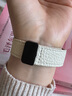炫戴适用苹果S11手表S10表带s9真皮apple iWatchs8/7/6/5荔枝纹磁吸se3秋冬商务ultra3高级42/46mm女款 磁吸扣皮带-米白 适用：44/45/49/46mm表盘 实拍图