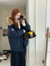 amber heey短款羽绒服女冬季小个子2025白鸭绒工装新款派克服高端毛领外套 藏青色 M 建议110-135斤 实拍图