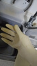 巧姨橡胶手套劳保工作耐磨耐用胶皮防水洗衣服洗碗女厨房家用 乳白色特厚3双装 M(中码) 实拍图