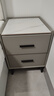 实木轻奢床头柜简约现代主卧家用迷你岩板50cm简约储物收纳柜 浅灰色（双抽）普通款 35*40*48cm 实拍图