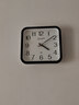 康巴丝（Compas） 挂钟 客厅家用大气方形石英钟办公日历时钟表挂墙卧室壁挂钟表 2548黑白(25*25cm) 实拍图