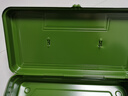 绿林（GREENER）家用铁工具箱铁皮大号单双层五金收纳箱多功能车载空箱中号手提式 360A绿-加厚单层【364*188*115】 实拍图