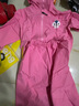 牧萌儿童雨衣分体套装男女童幼儿园防水雨裤宝宝雨披 粉小兔套装 2XL 实拍图