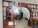 鹤迹博古架实木中式月洞门博古架多宝阁弧形圆门月亮门客厅隔断书架 长3.8米*高2.25米不含运费 2米以上 实拍图