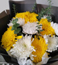 花与千寻鲜花速递菊花鲜花束清明节祭奠祭祀丧葬扫墓鲜花上坟悼念同城配送 19朵黄白菊花单束价格 实拍图