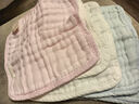 全棉时代 口水巾手帕婴儿纯棉水洗纱布宝宝擦脸巾方巾25*25cm 6条/盒 实拍图