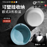 bdo加厚塑料盆泡脚盆洗菜水盆婴儿盆洗脸盆通用盆31cm白+28cm蓝 2个 实拍图
