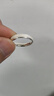泛哲思 男女磨砂足银戒简约韩版潮闭口银戒子食指中指单身尾戒免费刻字 周长约61mm 22号 实拍图