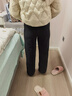 真维斯（JEANSWEST）阔腿裤子女2025春秋季新款直筒休闲裤女装宽松百搭雪尼尔垂感长裤 米色 纯色 M 实拍图
