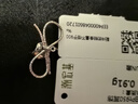 潮宏基  闪意蝴蝶结铂金耳钉女白金耳饰生日礼物单只 计价工费60元 单只耳钉 （含铂金耳堵）约0.9g 实拍图