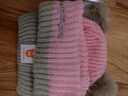 喜亲宝婴儿帽子围脖套装新生儿胎帽宝宝帽子头围40-50cm（帽子+围脖）粉 实拍图