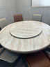 采薇 大理石餐桌家用餐桌椅组合实木白蜡木大圆桌现代简约圆形饭桌 1.5米单餐桌(带转盘) 实拍图