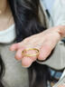 庆怡999足金满天星黄金戒指女款 素圈尾戒指环磨砂金戒送女友礼物 11圈号 金约0.95g-1.05g 实拍图