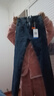 真维斯（JEANSWEST）牛仔裤女长裤加厚加绒裤女高腰冬季显瘦修身小脚裤子女蓝灰色29 实拍图