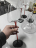CLITON红酒杯家用高脚杯水晶玻璃杯葡萄酒杯彩杆杯黑底红杆2只装CL-JB25 实拍图