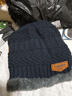 帽子男冬季护耳帽骑行保暖帽大头围毛线帽男包头加绒针织帽男士 藏青色【加绒防风 两件套】 均码有弹力【适合头围55-62cm】 实拍图