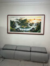 悠弦国画山水画办公室挂画沙发背景墙客厅装饰画水墨字画靠山图风景画 流水生财 画框163*83厘米 实拍图