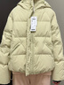 森马（Semir）90绒羽绒服女短款小宽松连帽高蓬面包服冬防泼水防风立领外套百搭 【显瘦小A廓形】杏黄（白鸭绒）30521 XL 【宽松版，建议拍小一码】 实拍图