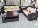楠著新中式实木沙发客厅大户型乌金木家具别墅123人位储物沙发9363# 实拍图