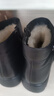 强人女靴羊毛保暖休闲棉鞋头层牛皮轻便厚底防寒靴子 JDC730129 黑 36 实拍图