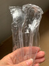 喇叭花透明一次性塑料勺子布丁勺酸奶勺雪糕勺慕斯杯甜品勺 100支（长13.5CM透明勺） 小勺子 实拍图