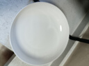 瓷秀源纯白陶瓷窝盘深口盘子菜盘家用骨瓷餐具创意网红碟子蒸鸡蛋羹深盘 8.5英寸窝盘-直径 21.6cm 实拍图