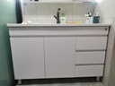 顾家家居（KUKA）落地浴室柜陶瓷一体盆洗脸手盆柜组合洗手台卫浴柜洗漱台G-06204 120cm白色|除雾美妆智能款 实拍图