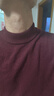 恒源祥纯色羊毛绒衫羊毛毛衫男加厚半高领毛衣中年男士针织打底保暖衣服 100%不起球高档酒红 半高 领 L 170码(适合120-140斤) 实拍图
