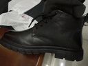 七匹狼男鞋冬季头层牛皮薄绒男靴工装马丁靴D86423435747 黑色加绒 40 实拍图