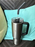 小米吸管保温杯 大容量男女士冰霸杯 巨无霸水杯 316L不锈钢保冷杯子 【吸管杯-金属灰】 1000ml 实拍图