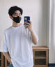 真维斯（Jeanswest）冰丝t恤男夏季网眼速干防晒短袖青少年户外运动休闲宽松体恤汗衫 白色(自由笔尖胸标) L /175(体重120-140斤左右) 实拍图