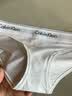 Calvin Klein内衣【摩登引力带】女士提花ck棉质裆微弹性感比基尼三角内裤女 100-月光白 1条 S 实拍图