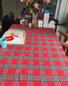 艾薇红桌布圣诞餐桌布新年长方形茶几布台布桌垫餐垫丰收红格140*180 实拍图