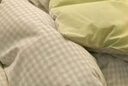 北欧风棋盘格裸睡亲肤被套单件水洗棉机洗斜纹加大单人被罩 浅咖格 180*220CM【单件被套】 实拍图
