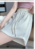 浪莎冰丝短裤女夏季外穿高腰宽松显瘦百搭休闲a字三分运动阔腿热裤子 白色 L 建议100-120斤 实拍图