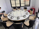 酒店餐桌大圆桌电动转盘岩板16人20人餐厅火锅桌带电磁炉别墅家用 定制款 实拍图