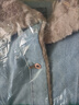 森马（Semir）牛仔棉服女拼接毛领美式复古2024冬宽松毛边夹克街头109724108017 实拍图
