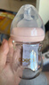 欧贝妮新生儿玻璃奶瓶宝宝宽口径防胀气初生婴儿奶瓶0-3-6个月 150ml粉色 实拍图