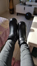 意尔康妈妈棉鞋加绒保暖中老年真皮舒适魔术贴短靴 14723W黑色37 实拍图