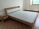 炫元床实木床现代简约轻奢家用双人床主卧简约时尚大床 原木色实木床+软靠+5cm床垫+床头柜*1 1.8*2米 实拍图
