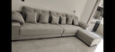 杜杜美家奶油风麂皮绒布艺沙发组合客厅小户型简约直排云朵沙发A61#脚踏 实拍图