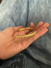 福凰珠宝黄金窄版满天星推拉手镯999足金足银实心可调节金包银镯子送老婆 窄版满天星推拉手镯 包金2.5克-现货速发 实拍图