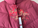 恒源祥中年妈妈冬装保暖中式国风红色羽绒服中老年人女装衣服鸭绒厚外套 实拍图