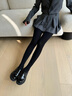 觅橘鞠婧祎同款打底袜女秋冬加绒新疆棉超显瘦踩脚连脚连裤袜 连脚-黑色 1双 均码 秋冬款-厚绒（适合 5-20度） 实拍图