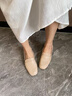 ZHR单鞋女纯色中口粗跟女鞋通勤舒适软底乐福鞋女 AH356 杏色 37 实拍图