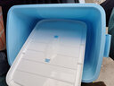 稳斯坦 W305 彩色带提手收纳箱 周转箱 带滑轮储物箱杂物工具带盖整理箱 蓝色40L 实拍图