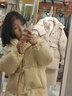 恋的羽绒棉服女中长款2024新款学生小个子衣服棉衣外套冬季羽棉袄绒服 潮流韩版黄色 均码 （可备注码数） 实拍图
