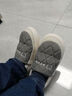 利达妮（TZLDN）全包棉拖鞋男冬季2024新款防滑加厚底保暖防水羽绒包跟棉鞋女冬天 灰色 44-45 (适合43-44码) 实拍图