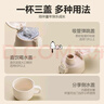 史努比儿童保温杯带吸管316不锈钢食品级防摔一杯三盖水壶男女学生水杯 米白色-城市漫步【600ml】 实拍图