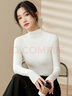翊尚美半高领打底衫女秋冬季可外穿长袖纯色显瘦打底衣新款亲肤打底上衣 显瘦黑【秋款面膜衣】 均码 实拍图